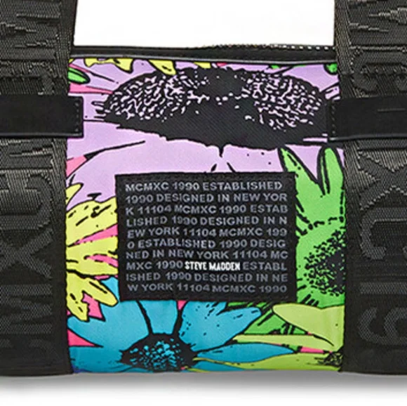 😺STEVE MADDEN BZOOM Floral Barrel Bag in Multi Color